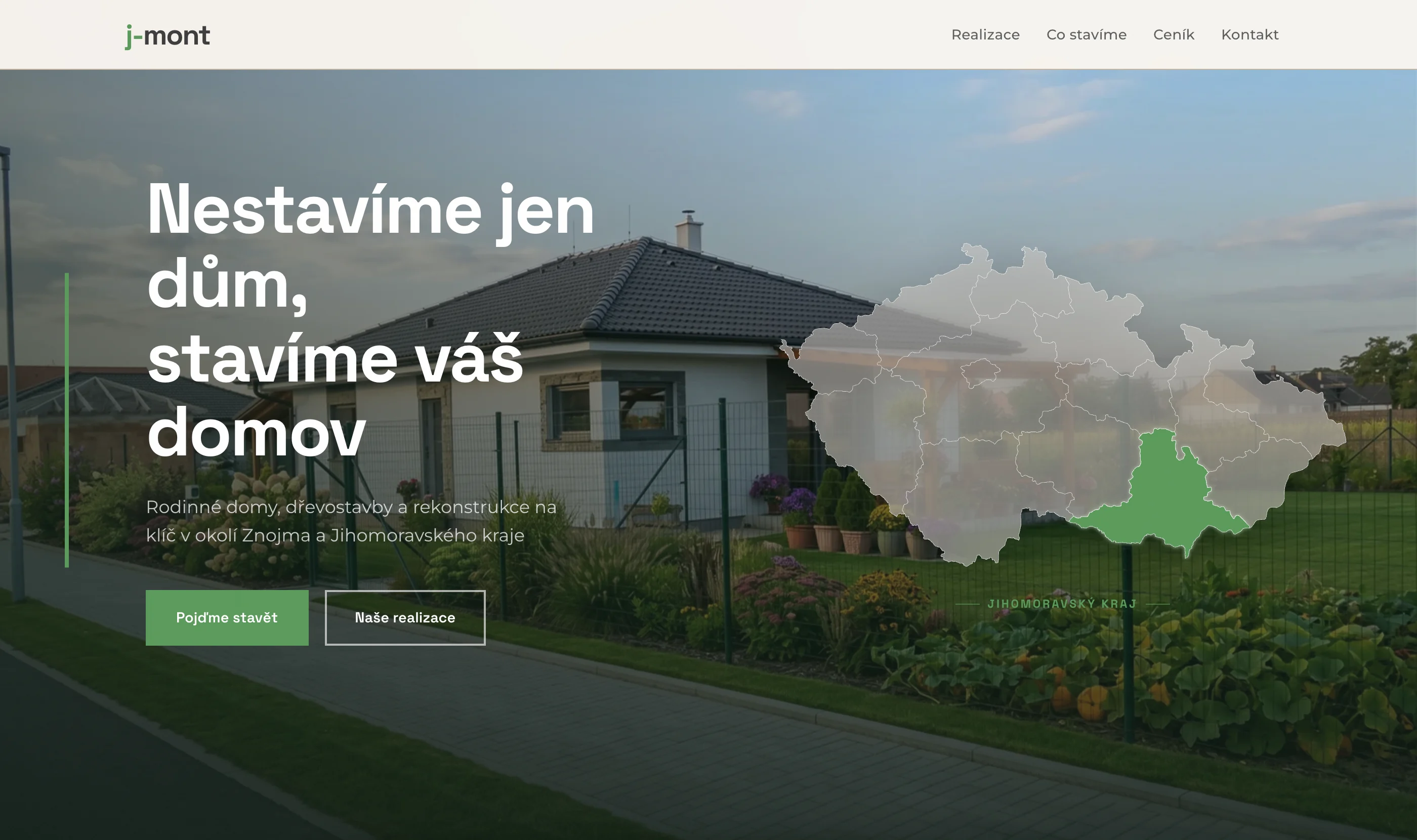 Stavební firma j-mont – web pro stavební firmu